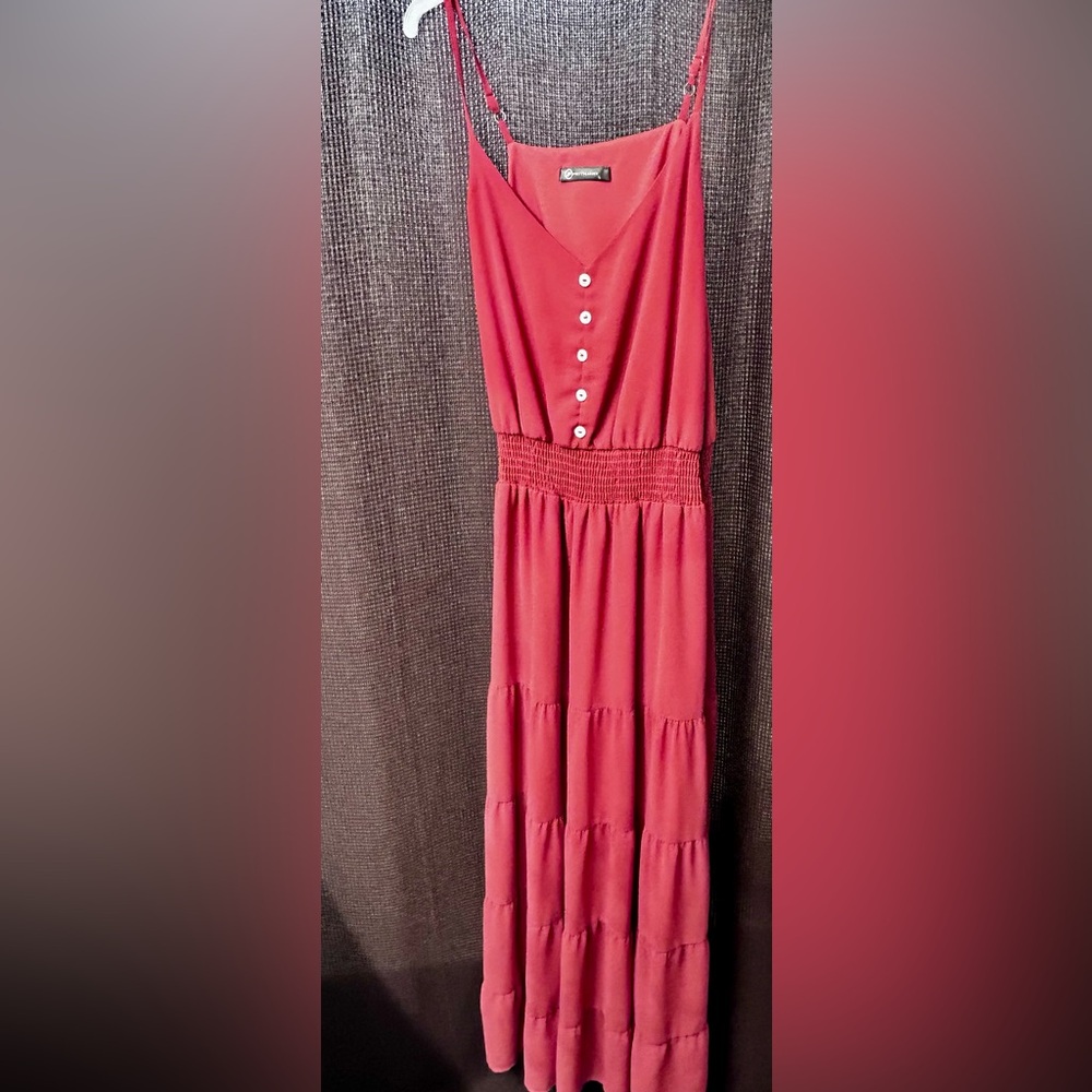 Salmon Maxi Summer Dress